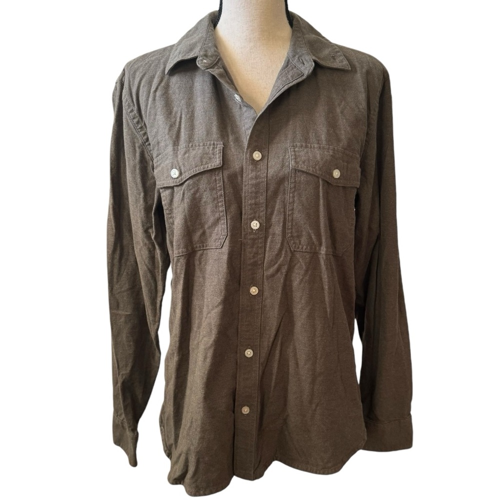 Everlane Olive Green Button Down Shirt - Picture 1 of 5